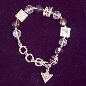Silpada Brown & Silver Bracelet